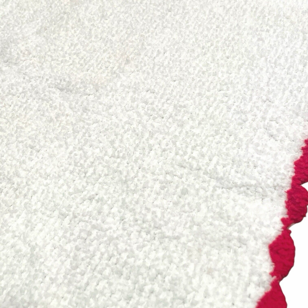 Disney Classic Winnie the Pooh Chenille Baby Blanket Snowman White Red Trim HTF - Picture 4 of 10